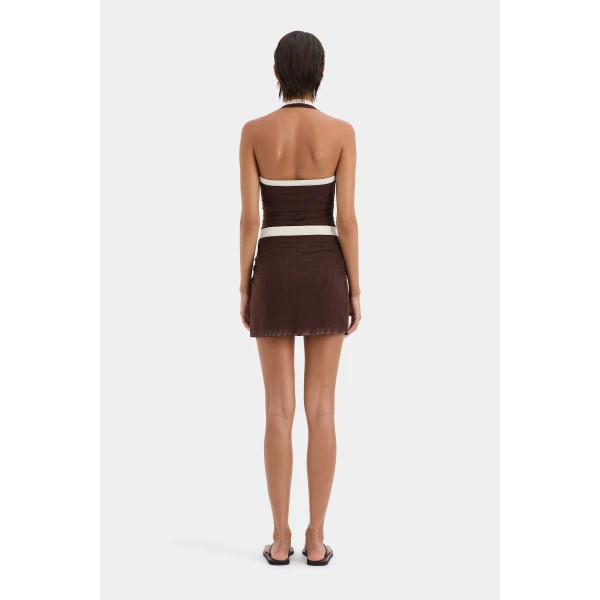 SIR the Label Jacques Mini Dress in Chocolate | Mini Dresses | Coveti