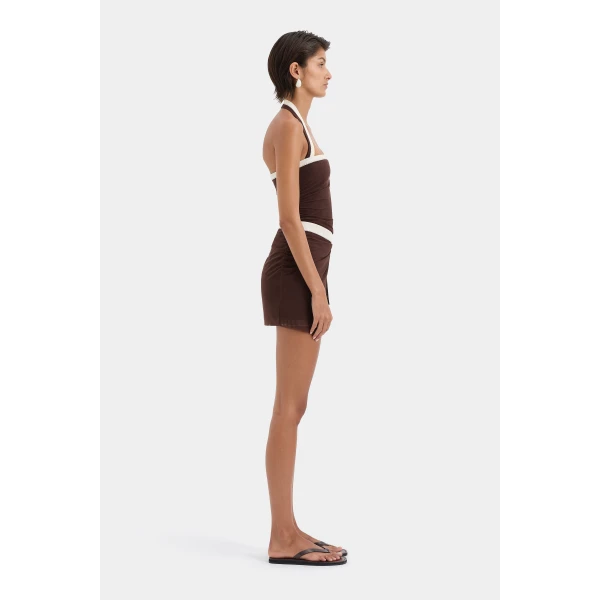 SIR the Label Jacques Mini Dress in Chocolate | Mini Dresses | Coveti