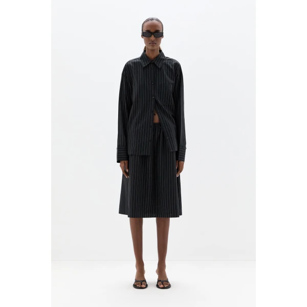 SIR the Label June Midi Skirt in Pinstripe | Midi Skirts | Coveti