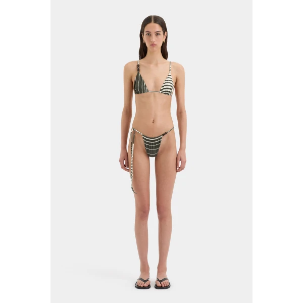 SIR the Label Leilana String Brief in Garden Stripe | Bikini | Coveti