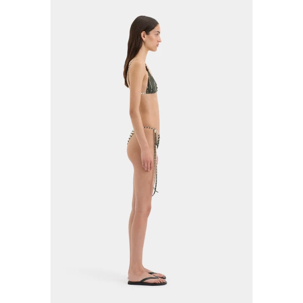 SIR the Label Leilana String Brief in Garden Stripe | Bikini | Coveti