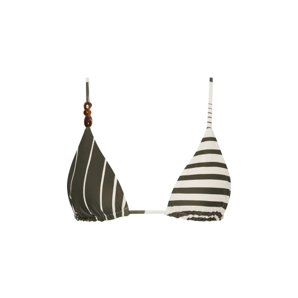 SIR the Label Leilana String Triangle Top in Garden Stripe | Bikini | Coveti