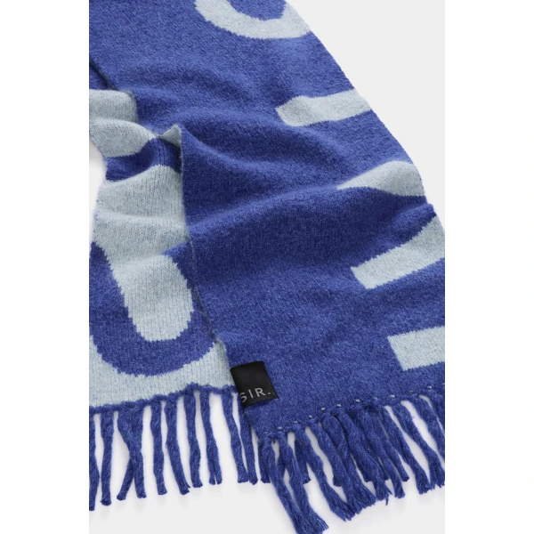 SIR the Label Lennox Knit Scarf in Blue Ice | Scarves | Coveti