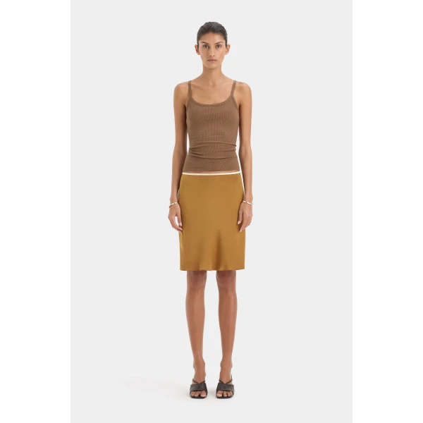SIR the Label Liana Scoop Tank in Chocolate | Sleeveless | Coveti