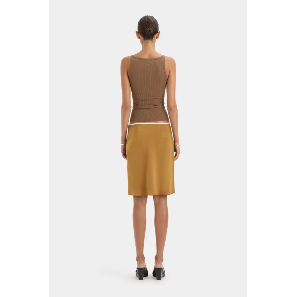 SIR the Label Liana Scoop Tank in Chocolate | Sleeveless | Coveti