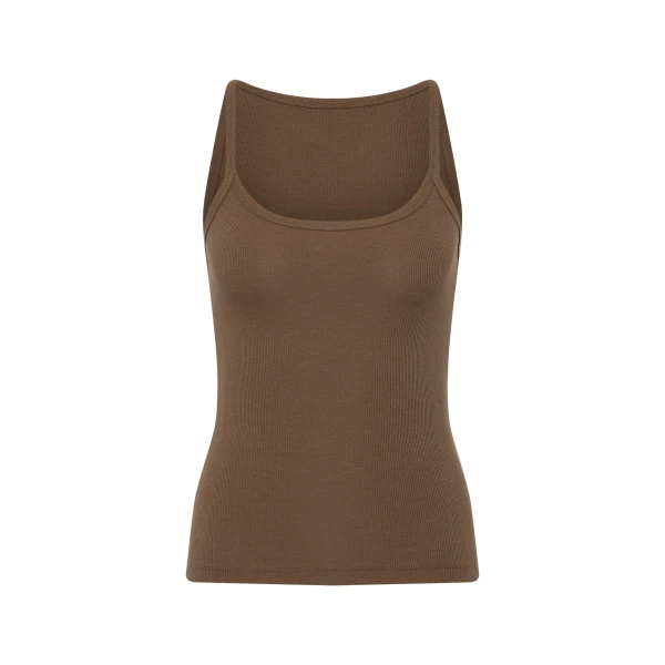 Liana Scoop Tank in Chocolate