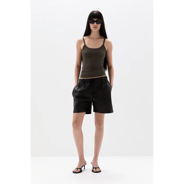SIR the Label Liana Scoop Tank in Liquorice | Sleeveless | Coveti