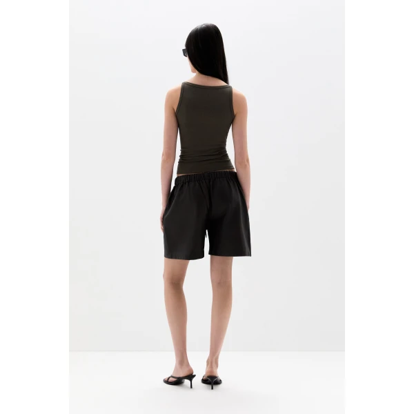 SIR the Label Liana Scoop Tank in Liquorice | Sleeveless | Coveti