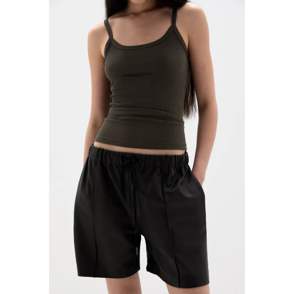 SIR the Label Liana Scoop Tank in Liquorice | Sleeveless | Coveti