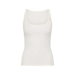 SIR the Label Liana Scoop Tank in White | Sleeveless | Coveti