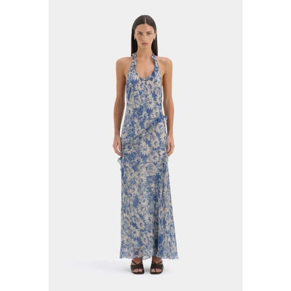 SIR the Label Lilia Halter Maxi Dress in Daisy Meadow | Maxi Dresses | Coveti