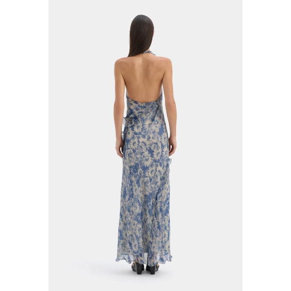 SIR the Label Lilia Halter Maxi Dress in Daisy Meadow | Maxi Dresses | Coveti