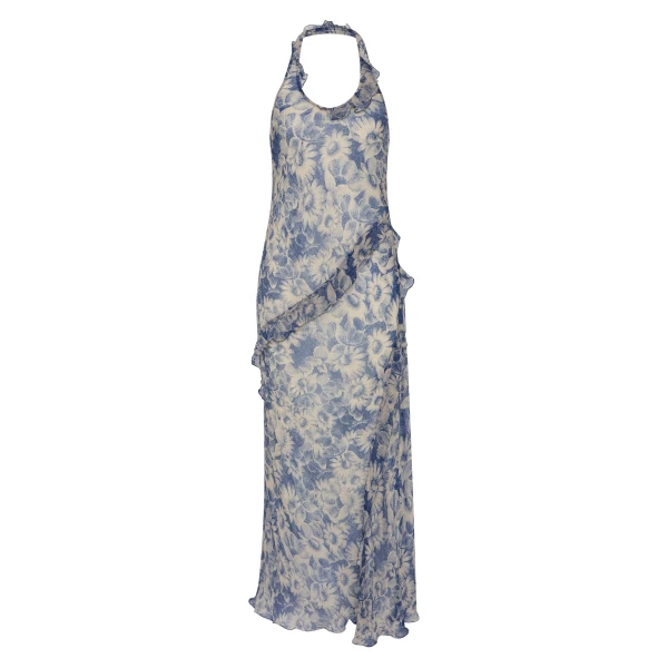 Lilia Halter Maxi Dress in Daisy Meadow