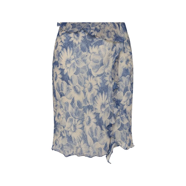 SIR the Label Lilia Ruffle Skirt in Daisy Meadow | Midi Skirts | Coveti