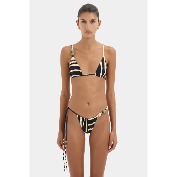 SIR the Label Linocut String Triangle Top in Ligne | Bikini | Coveti