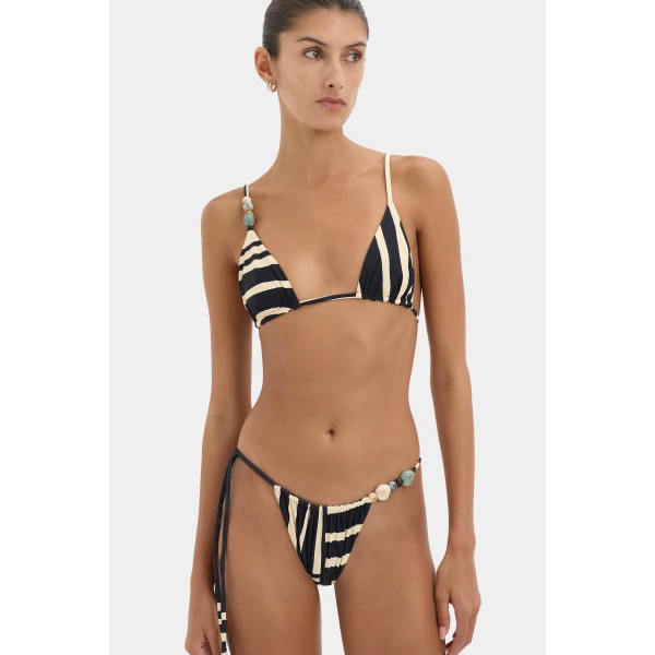 SIR the Label Linocut String Triangle Top in Ligne | Bikini | Coveti