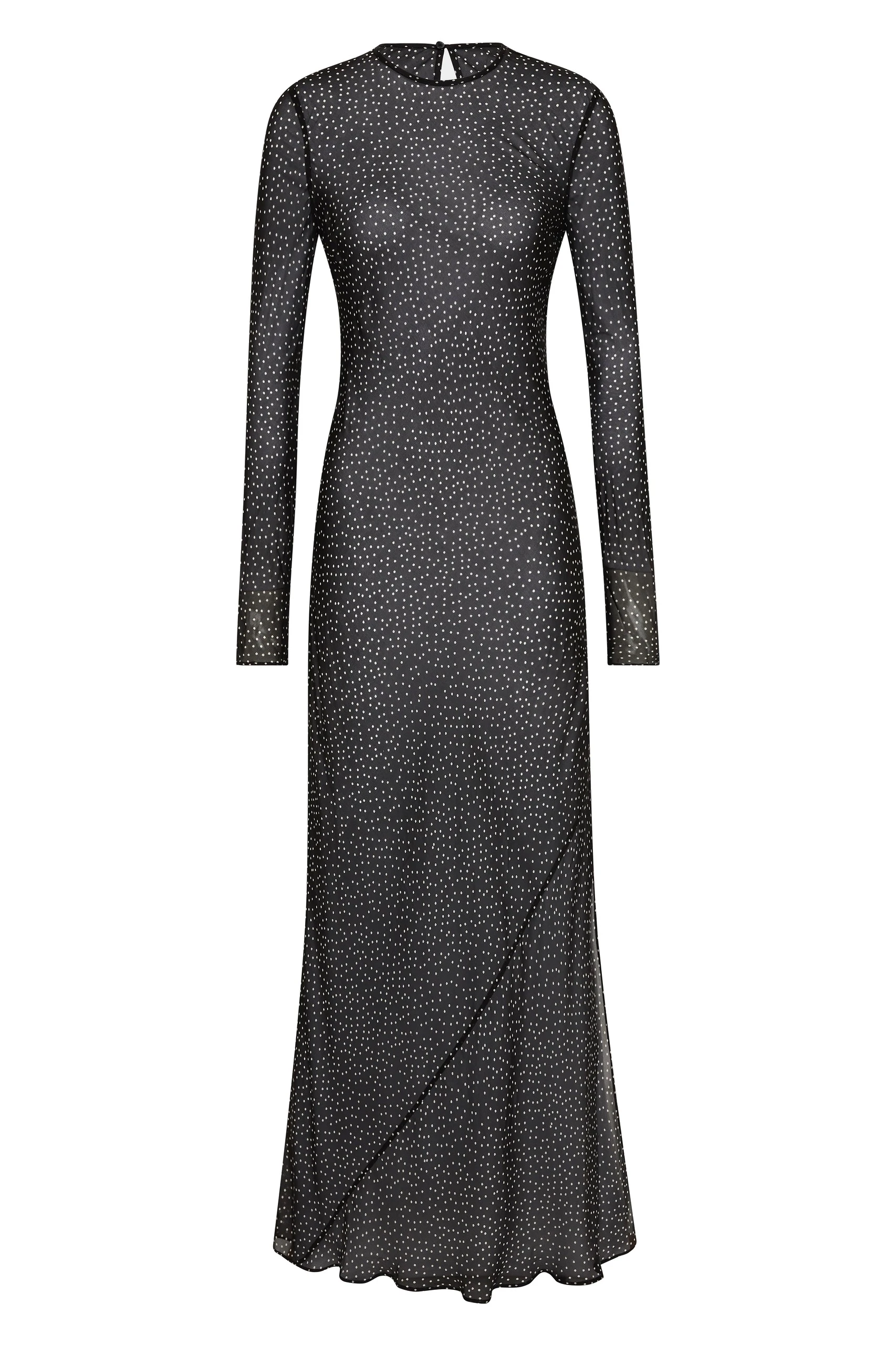 SIR the Label Lisander Long Sleeve Dress in Polka Dot Nero SIR the Label Lisander Long Sleeve Dress in Polka Dot Nero | Maxi Dresses | Coveti