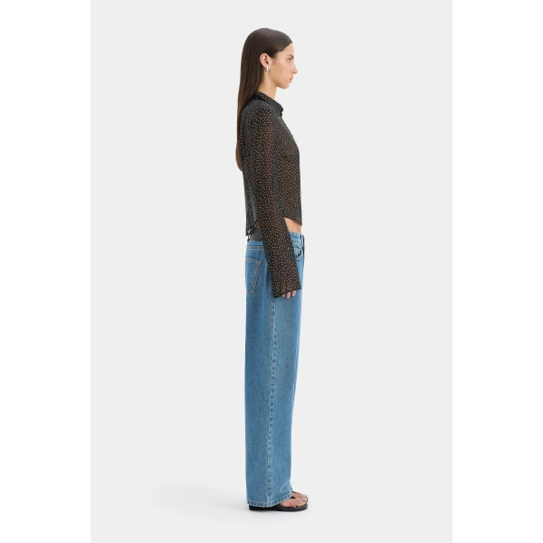 SIR the Label Lisander Shirt in Polka Dot Nero | Shirts | Coveti