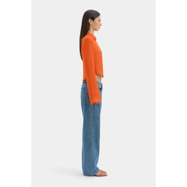 SIR the Label Lisander Shirt in Tangerine | Shirts | Coveti