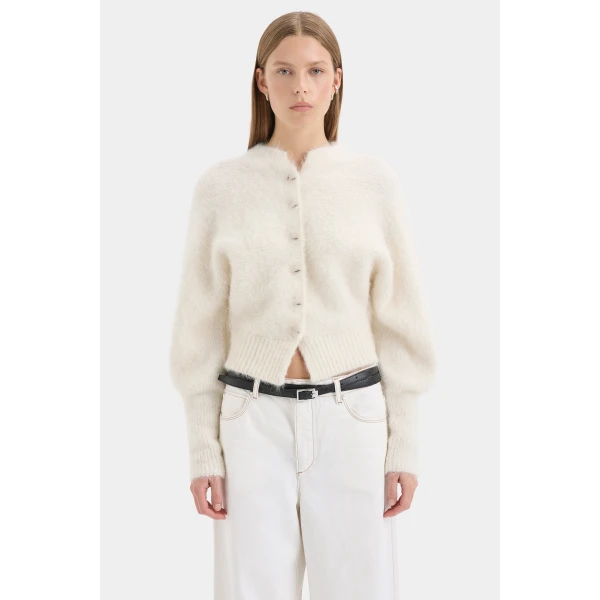 SIR the Label Lise Cardigan in Ivory | Cardigan | Coveti