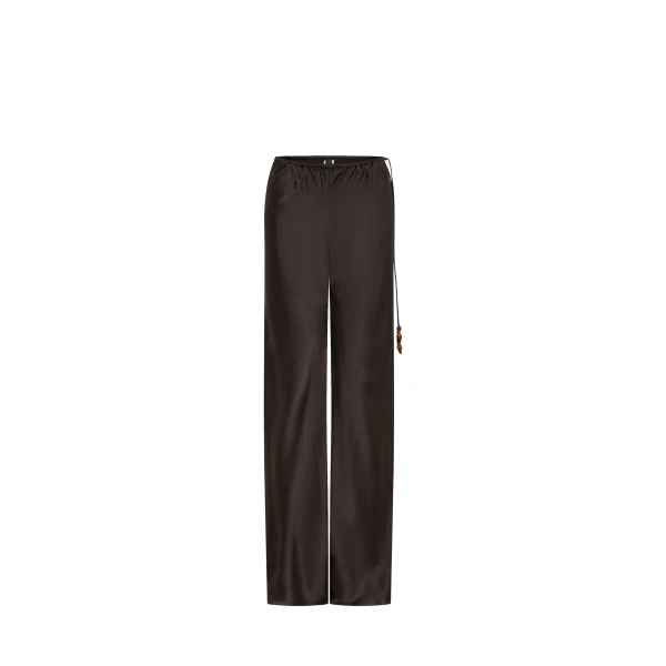 Lula Fringe Tie Top in Bitter Chocolate