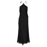 SIR the Label Lysia Halter Gown in Black | Evening Gowns | Coveti