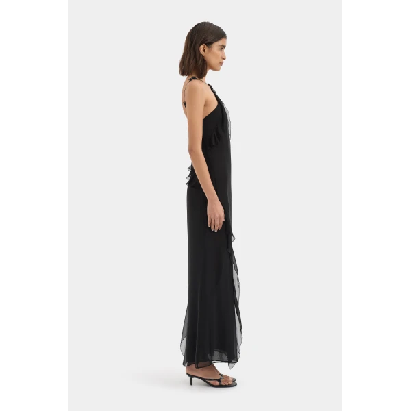 SIR the Label Lysia Halter Gown in Black | Evening Gowns | Coveti