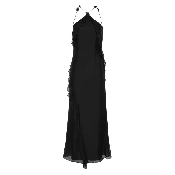 Lysia Halter Gown in Black