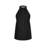 SIR the Label Malou Halter Top in Dark Grey | Sleeveless | Coveti