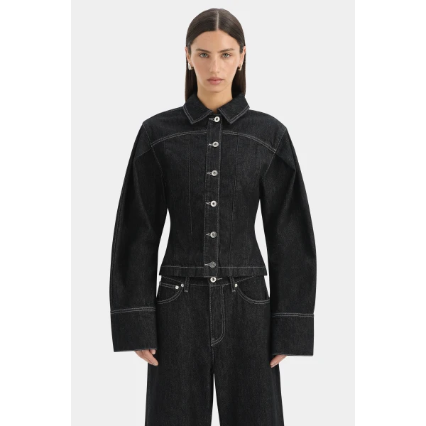 SIR the Label Malou Jacket in Dark Grey | Jackets | Coveti
