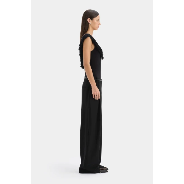 SIR the Label Marcelline Fringe Bodysuit in Black | Bodysuit | Coveti