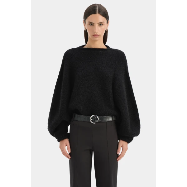SIR the Label Marius Knit Sweater in Black | Sweaters | Coveti