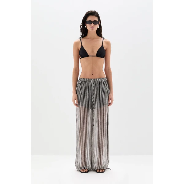 SIR the Label Marlowe Harem Pant in Monochrome Stripe | Pants | Coveti