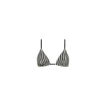 SIR the Label Marlowe Reversible String Triangle Top in Monochrome Stripe | Bikini | Coveti