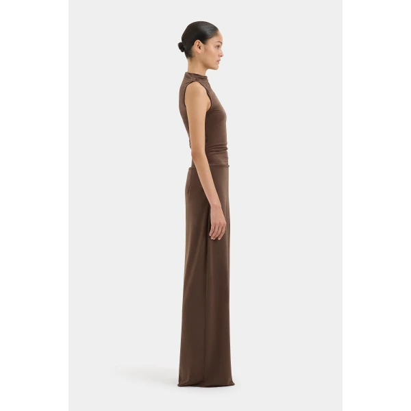 SIR the Label Matheo Midi Skirt in Truffle | Midi Skirts | Coveti