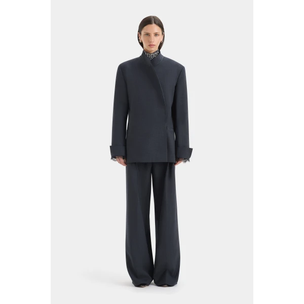 SIR the Label Mathias Oversized Blazer in Slate | Blazers | Coveti