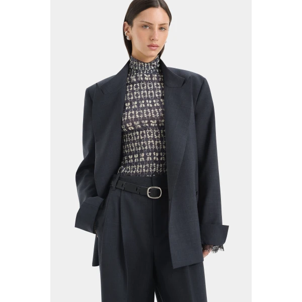 SIR the Label Mathias Oversized Blazer in Slate | Blazers | Coveti