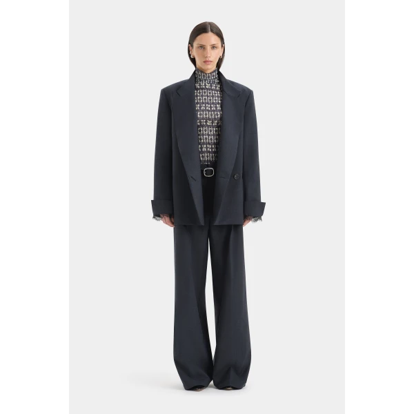 SIR the Label Mathias Oversized Blazer in Slate | Blazers | Coveti