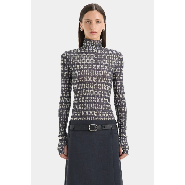 SIR the Label Mathias Tailored Midi Skirt in Slate | Midi Skirts | Coveti