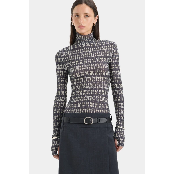 SIR the Label Mathias Tailored Midi Skirt in Slate | Midi Skirts | Coveti