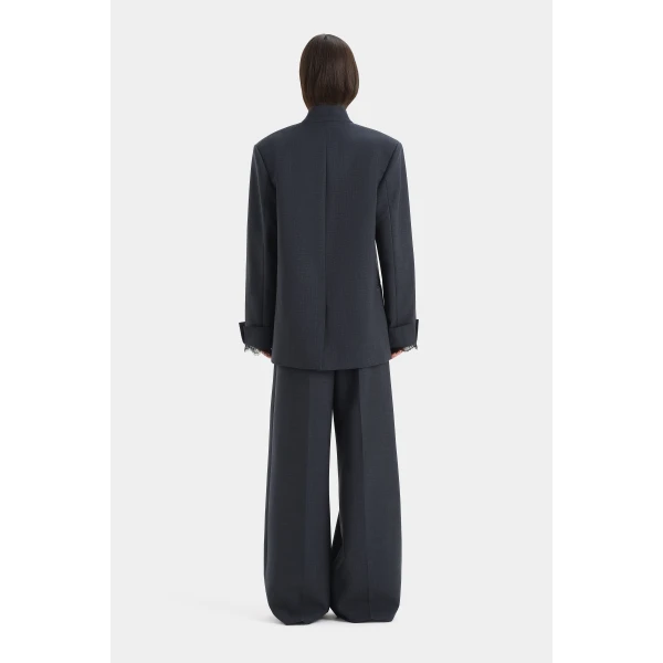 SIR the Label Mathias Wide Leg Trouser in Slate | Wide leg pants | Coveti