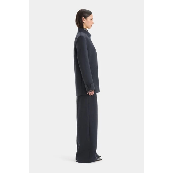 SIR the Label Mathias Wide Leg Trouser in Slate | Wide leg pants | Coveti