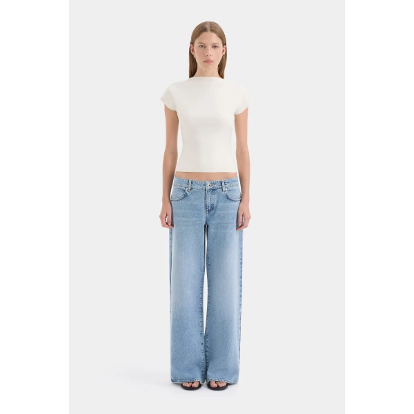 SIR the Label Mikkel Scoop Tank in Ivory | Sleeveless | Coveti