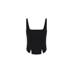 SIR the Label Miller Fitted Bodice in Black | Cropped Top | Coveti
