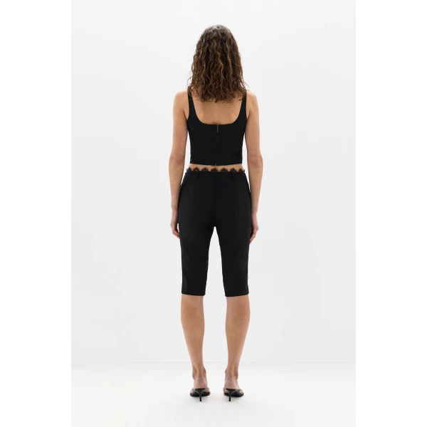 SIR the Label Miller Fitted Bodice in Black | Cropped Top | Coveti