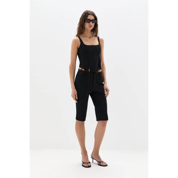 SIR the Label Miller Lace Capri Pant in Black | Pants | Coveti