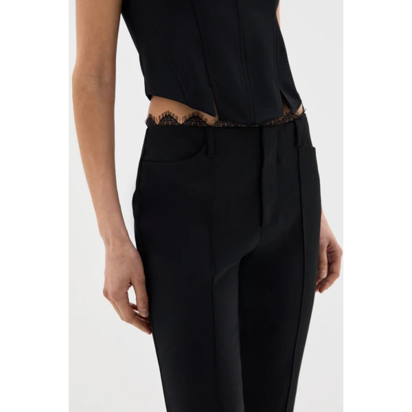 SIR the Label Miller Lace Capri Pant in Black | Pants | Coveti