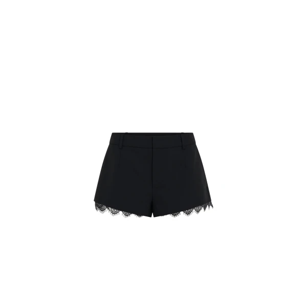 SIR the Label Miller Lace Mini Short in Black | Shorts | Coveti