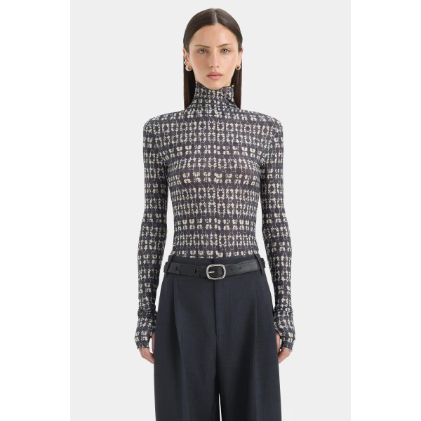 SIR the Label Millie Long Sleeve Top in Tisso Stone | Long Sleeve | Coveti