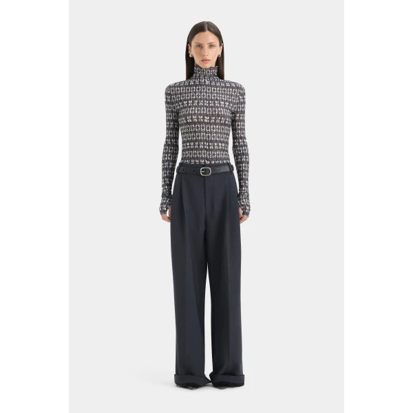 SIR the Label Millie Long Sleeve Top in Tisso Stone | Long Sleeve | Coveti
